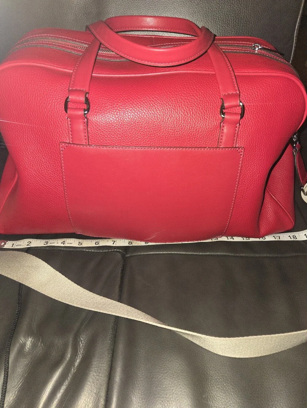 Michael Kors Hot Pink Leather Duffel Bag